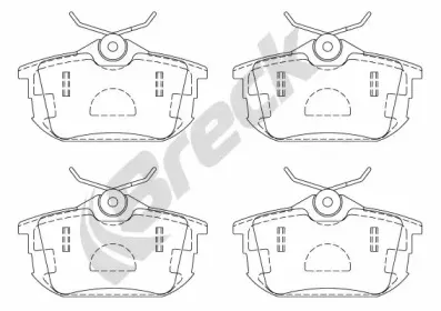 21861 00 704 10 BRECK Комплект тормозных колодок, дисковый тормоз